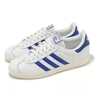 adidas 休閒鞋 Gazelle 男鞋 女鞋 白 藍 德訓鞋 復古 小白鞋 皮革 愛迪達 JH5398 23.5cm WHITE/BLUE