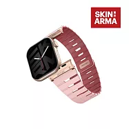 SKINARMA 日本東京 Apple Watch Gemini 雙色矽膠磁吸錶帶 S10 42/41/40mm-粉+桃紅