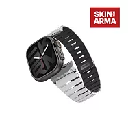 SKINARMA 日本東京 Apple Watch Gemini 雙色矽膠磁吸錶帶 49/46/45/44mm-白灰+炭黑