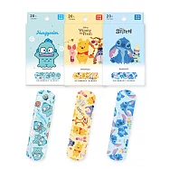 【ONEDER 旺達棉品】迪士尼史迪奇 小熊維尼 三麗鷗人魚漢頓 台灣製OK繃(20入) 正版授權舒適貼繃- 小熊維尼 WP-OK02