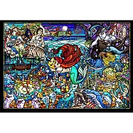 Tenyo拼圖 500透明小片 彩繪玻璃 迪士尼家族 艾莉兒