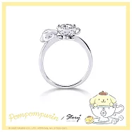 【客製品】STORY 故事銀飾 - Pom Pom Purin莫桑鑽系列-布丁狗莫桑石單鑽純銀戒指-白K金 國際圍#14(需14個工作天)