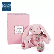 法國【Doudou】布偶抱抱好夥伴25cm 碎花粉兔