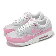 Nike 休閒鞋 Wmns Air Max 1 87 女鞋 銀灰 粉紅 氣墊 麂皮 拼接 運動鞋 HF5387-001 24.5cm PINK/GREY