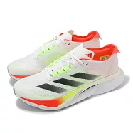 adidas 慢跑鞋 Adizero Boston 12 男鞋 女鞋 白 黑 輕量 馬拉松 路跑 運動鞋 愛迪達 JQ2552 27cm WHITE/RED