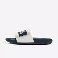 Nike Offcourt Adjust Slide [DQ9624-101] 男女 涼拖鞋 運動 休閒 魔鬼氈 白深藍 26.5cm 白/深藍