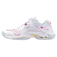 Mizuno Wave Lightning Z8 [V1GA240058] 男女 排球鞋 室內運動 包覆 回彈 白 粉 23.5cm 白/粉紅
