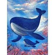 【玲廊滿藝】曾啟文-浪漫礦砂系列&mdash;櫻海遨遊40x30cm