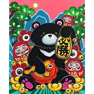 【玲廊滿藝】Ms.zha 查沛彤-maneki-neko《熊厲害》22x27cm