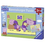 德國Ravensburger維寶拼圖 佩佩豬 (2x12P)