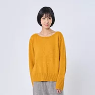 好我_Hillary船型領平針羅文針織毛衣/ F 向日葵黃