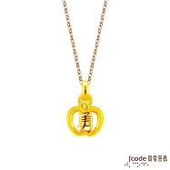 J&rsquo;code真愛密碼金飾 白沙屯 勇保蘋安硬金墜子-小 送紅繩