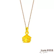 J&rsquo;code真愛密碼金飾 白沙屯 迷你媽祖神轎硬金墜子 送紅繩