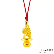 J&rsquo;code真愛密碼金飾 白沙屯 金好命奶嘴媽祖硬金墜子 送紅繩