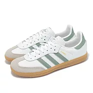 adidas 休閒鞋 Samba OG C 中童 白 綠 膠底 復古 麂皮 德訓鞋 小朋友 愛迪達 JP5483 19.5cm WHITE/GREEN