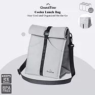 【GrandTies】4L時尚隨行保溫保冷托特包Tote(GT606030321-328)強效保溫冷/捲頂收納/不含BPA- 月石灰