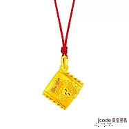 J&rsquo;code真愛密碼金飾 白沙屯 乖乖媽祖硬金墜子 送紅繩