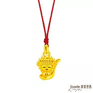 J&rsquo;code真愛密碼金飾 白沙屯 好命湯匙媽祖硬金墜子 送紅繩