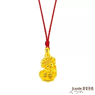 J&rsquo;code真愛密碼金飾 白沙屯 平安鎖媽祖硬金墜子 送紅繩