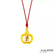 J&rsquo;code真愛密碼金飾 白沙屯 勇保蘋安硬金墜子 送紅繩