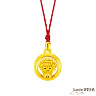 J&rsquo;code真愛密碼金飾 白沙屯 有緣媽祖硬金墜子 送紅繩