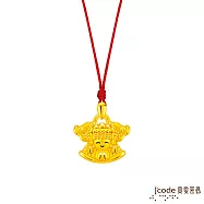 J&rsquo;code真愛密碼金飾 白沙屯 媽祖小神衣硬金墜子 送紅繩