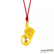 J&rsquo;code真愛密碼金飾 白沙屯 抱庇平安媽祖硬金墜子 送紅繩