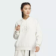 ADIDAS LOUNGE DK HDY 女連帽上衣-JJ3543 L 白色