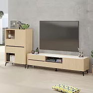 Homelike 喜家居仿石紋客廳二件組(電視櫃+置物櫃)(2501)