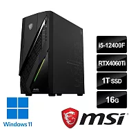 msi微星 Infinite E1 12-008TW RTX4060Ti 電競桌機 (i5-12400F/16G/1T SSD/RTX4060Ti-8G/Win11)