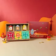 【無藏】公益禮盒 綜合茶食澎湃大禮盒Q1【喜納福】(3茶+3茶食)