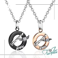 【伊飾童話】韓版時尚 潮流百搭情侶鈦鋼墜飾項鍊對鍊組