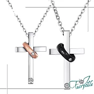 【伊飾童話】歐美潮流 Cover Me With Love鈦鋼情侶項鍊對鍊組