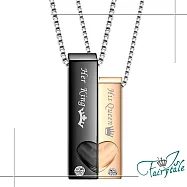 【伊飾童話】情侶專屬 歐美時尚鏤空愛心鈦鋼項鍊情侶對鍊組