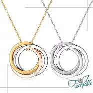 【伊飾童話】歐美潮流 經典三環百搭個性鎖骨鏈情侶對鍊組