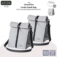 2入分享組【GrandTies】4L時尚隨行保溫保冷托特包Tote(GT606030321-328)強效保溫冷/捲頂收納/不含BPA- 月石灰2入