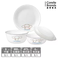 【美國康寧】CORELLE 大耳狗 獨家3件式碗盤組 贈微波蓋