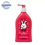 德國【珊諾sanosan】兒童2合1洗髮沐浴露 草莓香