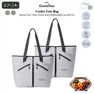 2入組【GrandTies】20L時尚保冷托特包Tote(強效保冷/防水/大容量)- 月石灰2入