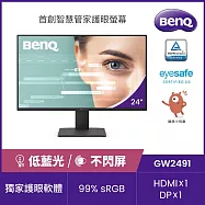 BenQ GW2491 24型FHD護眼螢幕(IPS/HDMI/DP)