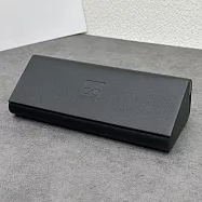 seoul show首爾秀 全鐵立體三角皮質硬殼防壓墨鏡老花近視太陽眼鏡盒 黑色