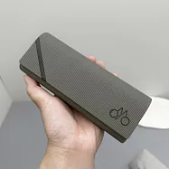 seoul show首爾秀 全鐵橫紋皮質硬殼防壓墨鏡老花近視太陽眼鏡盒 灰色