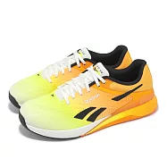 Reebok 訓練鞋 Nano X5 男鞋 黃 黑 緩衝 穩定 多功能 運動鞋 100209367 25cm CHALK/BLACK/AMBER
