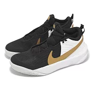 Nike 籃球鞋 Team Hustle D 10 GS 大童 女鞋 黑 白 金 緩衝 輕量 運動鞋 CW6735-002 24cm BLACK/GOLD