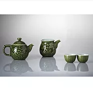 《乾唐軒活瓷》 勢在必得茶具組 / 綠釉 / 一壺+六杯+茶海 綠釉
