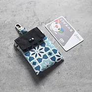 《梵緹希》防水卡袋/證件袋_花磚 藍