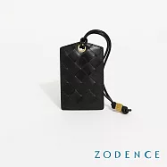 ZODENCE CRAFTSOUL進口真皮手工上色編織手拎掛包證件套 經典黑