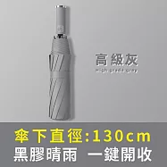CS22 全自動特大號10骨黑膠摺疊雨傘 高級灰