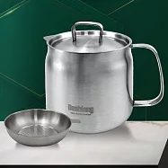 304不鏽鋼濾油壺-附油炸籃-2.0L-1組