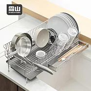 【日本霜山】304不鏽鋼餐具瀝水架(附刀架/筷架)